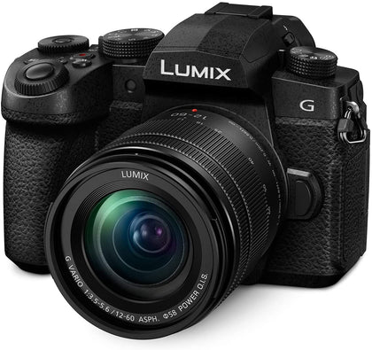 Panasonic LUMIX G95D 20.3 Megapixel Mirrorless Camera, 12-60mm F3.5-5.6 Micro Four Thirds Lens, 5-Axis Dual I.S. 2, 4K 24p 30p Video, Pre-Installed V-Log L, 3 OLED Touchscreen - DC-G95DMK(Black)