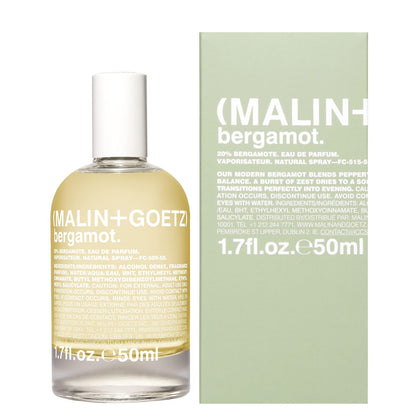 Malin + Goetz Bergamot Eau de Parfum, 1.7 Fl. Oz. - Men & Women's Perfume, Naturally Bright Fragrance, Scented Perfume, Earthy & Musk Scent, Vegan & Cruelty Free