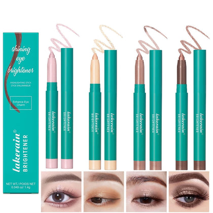OUKPANE 4Pcs Thrive Eyeshadow Stick, Thrive Eye Brightener Stick, Glitter Highlighter Eye Liner, Shimmer Creamy Long Lasting Eye Makeup.(1#2#3#4colour)