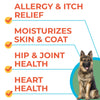 Omega 3 Fish Oil for Dogs (180 Ct) - Skin & Coat Chews - Dry & Itchy Skin Relief + Allergy Support - Shiny Coats - EPA&DHA Fatty Acids - Natural Salmon Oil Chews Promotes Heart, Hip & Joint Support