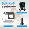 HONGDAK Waterproof Housing Case for GoPro Hero 4/3/3+, 60M/190FT Underwater Protective Dive Housing Shell with Bracket Mount Accessories for GoPro Hero4, Hero3+, Hero3 Action Camera Outside Sports