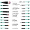 CINIDY 20 pcs Makeup Brush Set tools Make-up Toiletry Kit Wool Make Up Brush Set (black)