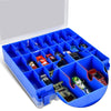 Toy Car Storage Organizer Case Compatible with Hot Wheels/for Matchbox Cars. Display Carrying Container Holder for LOL Surprise Dolls/for Shopkins with 48 Compartments Double Sided- Blue (Box Only)