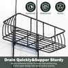 Epicano Shower Caddy Hanging, Anti-Swing Over Head Shower Caddy Rustproof with hooks for Towels, Sponge and more, Matte Black