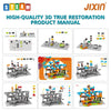 JIXIn Marble Run Building Blocks Compatible with LEGO DUPLO/3-IN-1 Multiplayer/Gear Handle Fun Marble Maze Blocks Building Toy Set/164 PCS Classic Bricks/Gift Kids Toys for Boys/Girls Age 3 4 5 6 7 8+