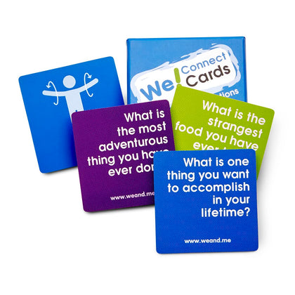 We! Connect Cards Icebreaker Questions - Trust Building Games, Social Skills Games, Teambuilding Activities Conversation Starter Cards for Meetings and Workplace As Seen on TEDx (60 Cards)