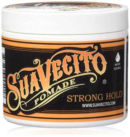 Suavecito Pomade Firme (Strong) Hold 4 oz, 1 Pack - Pomade For Men - Medium Shine Water Based Wax Like Flake Free Hair Gel - Easy To Wash Out - All Day Hold For All Hair Styles