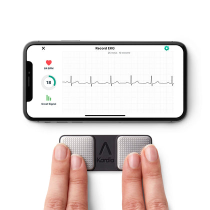 KardiaMobile 1-Lead Personal EKG Monitor - Record EKGs at Home - Detects AFib and Irregular Arrhythmias - Instant Results in 30 Seconds - Easy to Use - Works with Most Smartphones - FSA/HSA Eligible