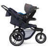 babyGap Trek Jogging Stroller - Lightweight Jogging Stoller with Extendable Canopy & Reclining Seat - Includes Car Seat Adapter - Made with Sustainable Materials, Black Camo