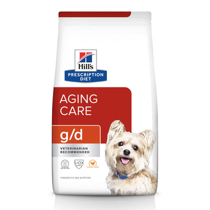 Hill's Prescription Diet g/d Aging Care Chicken Flavor Dry Dog Food, Veterinary Diet, 8.5 lb. Bag