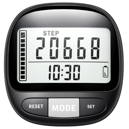 3D Pedometer for Walking, Accurate Step Tracker, Small and Portable Step Counter for Walking with Clip and Strap, Outdoor Travel Supplies, Suitable for Men Women Children Seniors Pets