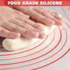 Large Silicone Pastry Mat Extra Thick Non Stick Baking Mat with Measurement Fondant Mat, Counter Mat, Dough Rolling Mat, Oven Liner, Pie Crust Mat (L-16''(W)24''(L), Red)