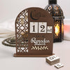 flangairy Ramadan Countdown Calendar 2024 Wooden Eid Advent Calendar 30 Day Count Wood Count Down Decorations Islamic Muslim Mosque Table Desk Indoor Decor For Home Kids Gifts