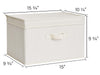 StorageWorks Decorative Storage Boxes, Storage Basket with Lid and Handles, Mixing of Beige, White & Ivory, Large, 2-Pack