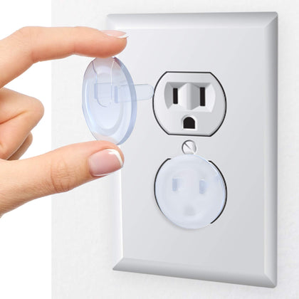 Clear Outlet Covers (36-Pack) Dielectric Plastic Plugs for Electrical Power Outlets by Skyla Homes - Best Baby Proofing Wall Socket Protector Child Proof Outlet Protector - Electrical Insulation