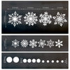 DC-BEAUTIFUL 318 Pcs Christmas Snowflakes Clings Decoration Set, White Christmas Theme Window Stickers, Winter Snow Flakes Clings Party Decal (12 Sheets)