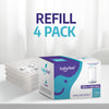 Babyfeel Refills Compatible with DEKOR MINI Diaper Pails | 4 Pack | Exclusive 20% Extra Thickness | Diaper Pail Refills with Powerful Odor Elimination | Powder Scent | Holds up to 1320 Diapers