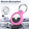 MOLOSLEEVE Airtag Holder Air Tag Case with Keychain, Anti-Scratch Airtags Key Chain for Apple Air Tags, Airtag Accessories for GPS Item Finder Tracker, Pink