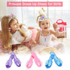 Princess Dress Up Shoes and Jewelry Boutique -Girls Pretend Play Set w Cloak & Tutu Skirt, 3 Pairs Princess Shoes Pretend Accessories Toddlers Beauty Birthday Gifts Toys Years3+