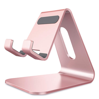 CreaDream Cell Phone Stand, Cradle, Holder, Aluminum Desktop Stand Compatible with Switch, All Smart Phone, iPhone 15 14 13 12 Pro Max Plus Mini Xr X Se 8 SE -Rose Gold
