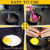 LXLOVESM 3 packs 3.5'' Egg Rings Set with Silicone Handle, Stainless Steel Egg Cooking Rings?Nonstick?For Frying Eggs and Egg Mcmuffins, Egg Mold For Breakfast