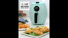 Elite Gourmet EAF-0201 Personal Compact Space Saving Electric Hot Air Fryer Oil-Less Healthy Cooker, Timer & Temperature Controls, 1000W, 2.1 Quart, Black
