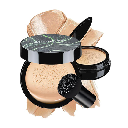 OETUIOW Mushroom Head Air Cushion CC Cream - BB Cream Face Makeup Foundation for Mature Skin Moisturizing Concealer Brighten Long-Lasting, Even Skin Tone for All Skin Types, Natural Color