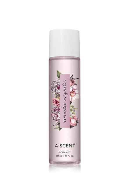 A?SCENT Romantic Magnolia Body Mist | Light Misting Spray Fragrance for Women, 8.0 Fl Oz/ 236ml