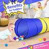 PigPigPen Pop Up Play Tunnel Tent for Toddlers Babies or Dogs, Indoor & Outdoor Toys for Kids Backyard Playset. (Red,Yellow,Blue)