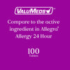 ValuMeds 24-Hour Allergy Medicine (100-Count) Fexofenadine HCl Tablets | Non-Drowsy Antihistamine | Pollen, Hay Fever, Dry, Itchy Eyes, Allergies | Kids, Adults (Compare to Allegra Tablets)