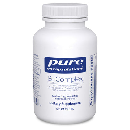 Pure Encapsulations B6 Complex | Vitamin B6 Supplement to Support Cellular, Cardiovascular, Neurological, and Psychological Health* | 120 Capsules