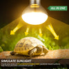 MIXJOY 2 Pack 100W Reptile Heat Lamp Bulb Full Spectrum UVA UVB Sun Light for Reptile and Amphibian Use