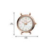 Fossil Women's Carlie Mini Quartz Stainless Steel and Leather Three-Hand Watch, Color: Rose Gold, Blush (Model: ES4699)