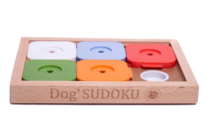 MY INTELLIGENT PETS - Interactive Puzzle Game Toy for Dogs (Dog' Sudoku 3x2 Advanced Color) Dog Interactive Toy Smart Dog Toy Dog Trainer Dog Game