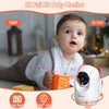 aubor 2K Baby Monitor with Camera and Audio,Smart Baby Monitor with Night Vision,Cry & Motion,Temp & Humidity Sensor,2-Way Audio,WiFi Baby Monitor with Smartphone APP-White