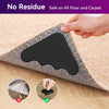 Rug Gripper, Double Sided Non-Slip Rug Pads Rug Tape Stickers, Reusable and Washable Corner Side Gripper for Area Rug Pad Adhesive Carpet Tape for Hardwood Floors and Tiles (8Pcs)