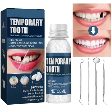 Tooth Repair Kit, Moldable Tooth Replacements Kit for Fixing, Dental Care Kit Temporary Filling Fake Teeth DIY at Home, Restoring Your Confident Smile