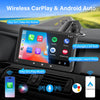 Apple Carplay Screen Portable Wireless Apple Car Play & Android Auto, 7 Touch Carplay Screen for Car Stereo Backup Camera, Car Play Screen with Mirror Link, Airplay, Bluetooth Handsfree/Mic/TF/USB/AUX