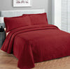 Fancy Collection Luxury Bedspread Coverlet Embossed Bed Cover Solid Red New Over Size 118
