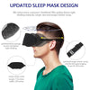 Mavogel Cotton Sleep Eye Mask - Updated Design Light Blocking Sleep Mask, Soft and Comfortable Night Eye Mask for Men Women, Eye Blinder for Travel/Sleeping, Includes Travel Pouch, Black