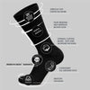 6 Pairs of Cotton Diabetic Non-Binding Neuropathy Crew Socks (Black, Fits Mens Shoe Size 9-12/Womens Shoe Size 10-13)