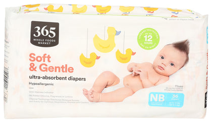 365 by Whole Foods Market, Newborn Diapers, 36 Count