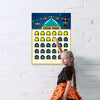 Hohomark Ramadan Calendar 2023 Eid Mubarak Countdown for Kids 30 Days Advent Poster Decorations Home Wall with 36 Star Stickers and 1PCS Small Card