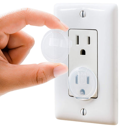 Clear Outlet Covers (50 Pack) VALUE PACK - Baby Safety Outlet Plug Covers - Durable & Steady - Child Proof Your Outlets Easily