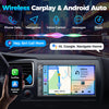 SJoyBring Upgrade Wireless Double Din Car Stereo with Apple Carplay, Android Auto, Dash Cam, Bluetooth, 4-Channel RCA, 2 Subwoofer Ports, 7