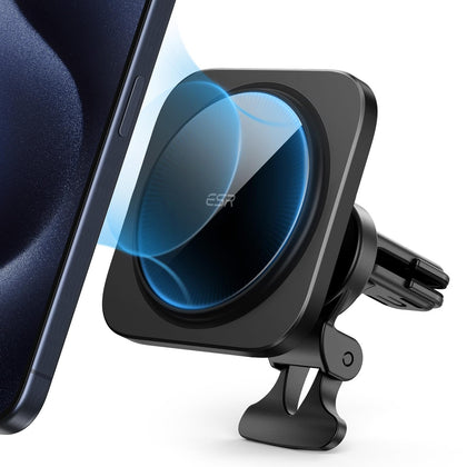 ESR Magnetic Car Mount (HaloLock), Compatible with MagSafe Car Mount, Magnetic Phone Holder for Car, Air Vent Phone Holder for iPhone 15/14/13/12 Series, Charging Not Supported, Black