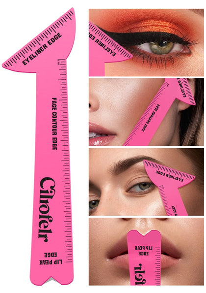 Cilrofelr Eyeliner Stencil - Pink, 1 Pack, Premium Synthetic Material, Reusable, Compatible with Eyeliner Pens and Brushes, Ideal for Home, Work, and Travel, Easy to Use