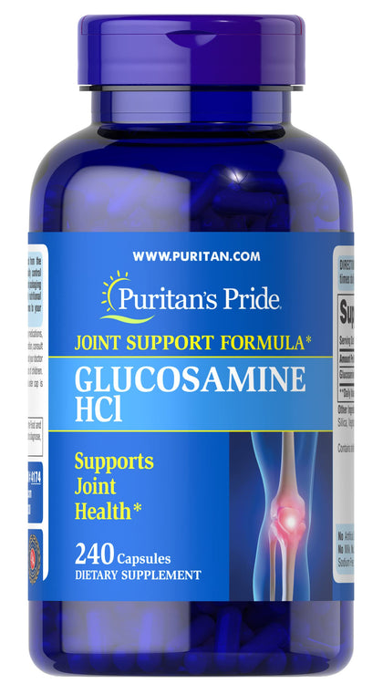 Puritan's Pride Glucosamine HCI 680 Mg Capsules, White, Unflavored, 240 Count (Pack of 1)