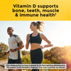 Nature Made Vitamin D3 K2 Gummies, Vitamin D3 5000 IU per serving, Bone, Teeth, Muscle, Immune Health Support, 50 Vitamin D + K2 Gummy Vitamins, 25 Day Supply