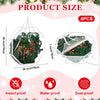 Windyun 4 Pcs Christmas Wreath Storage Bags 30 Inch Clear Xmas Bags Garland Holiday Wreath Box Octagon Wreath Protector with Handle Zippers for Xmas Holiday Seasonal Storage Wrapping(White)
